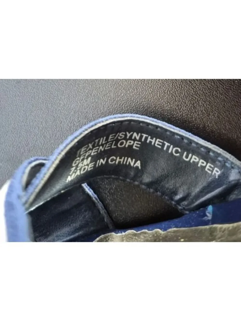 Guess Navy Striped Espadrille Wedge Sandals Size 7.5